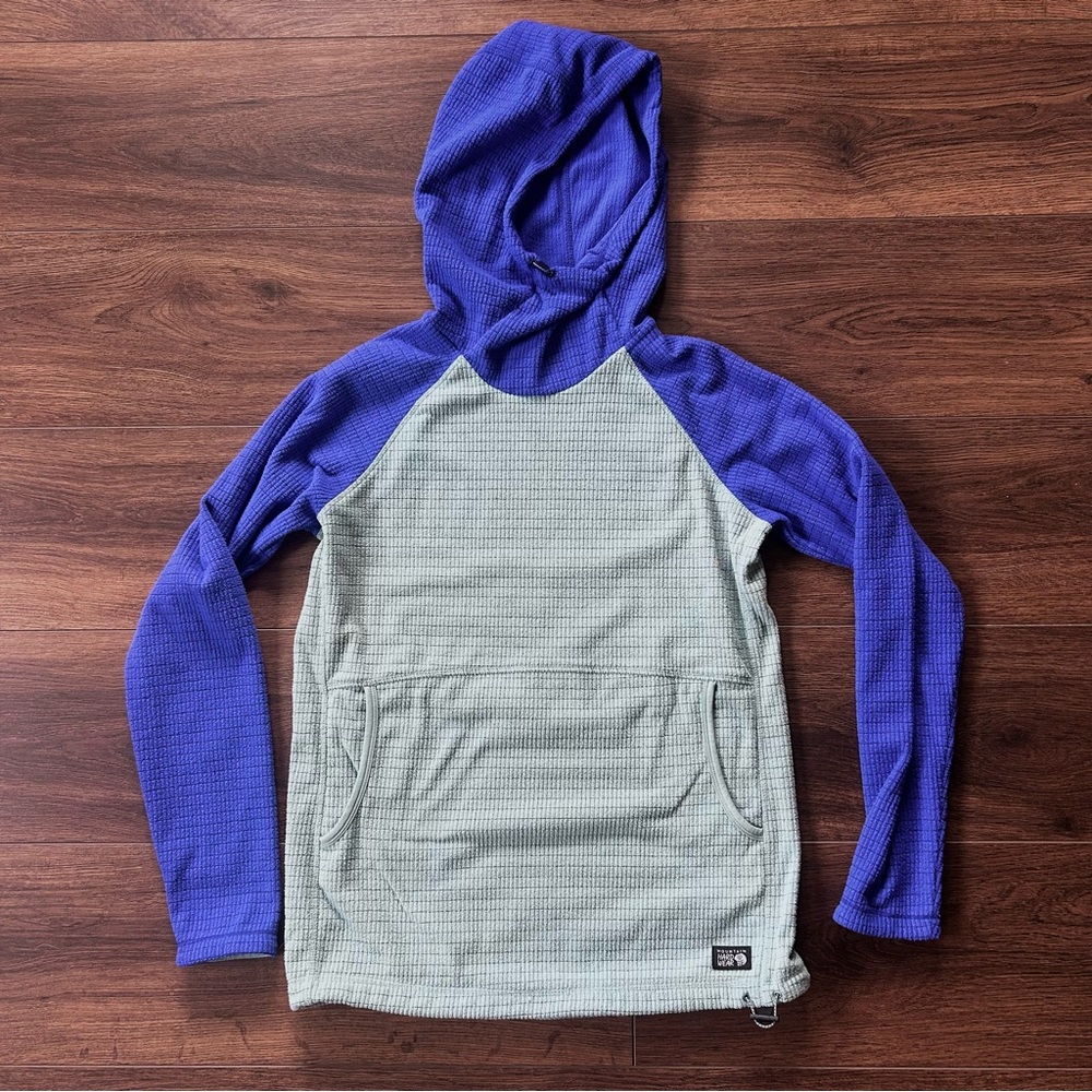 Mountain hardwear women’s summit microgrid fleece tunic hoody | size xs